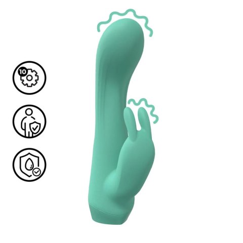 Shots Mini Dual Rabbit - mały króliczek z dwoma silnikami, zielony