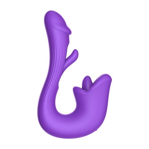 Tongue Flap Dual Vibe - wibrator punktu G z języczkiem do łechtaczki