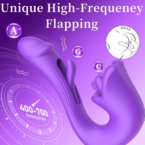 Tongue Flap Dual Vibe - wibrator punktu G z języczkiem do łechtaczki