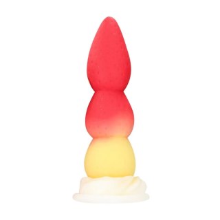 Whipped Berry - Silicone Butt Plug - Red/Yellow