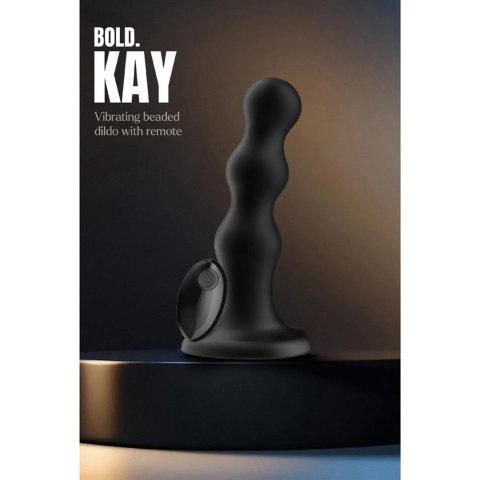 Bold Kay - wibrator kulkowy z przyssawką i pilotem, 17,5 cm