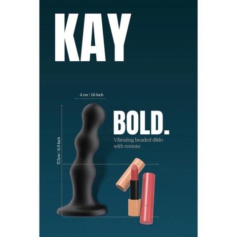 Bold Kay - wibrator kulkowy z przyssawką i pilotem, 17,5 cm