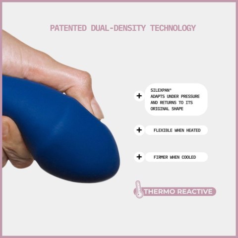Adrien Lastic Hitsens 1 - dildo o podwójnej gęstości, 7", niebieskie