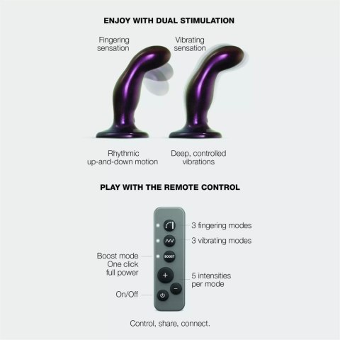 FINGERING & VIBRATING DILDO - M - PURPLE TR