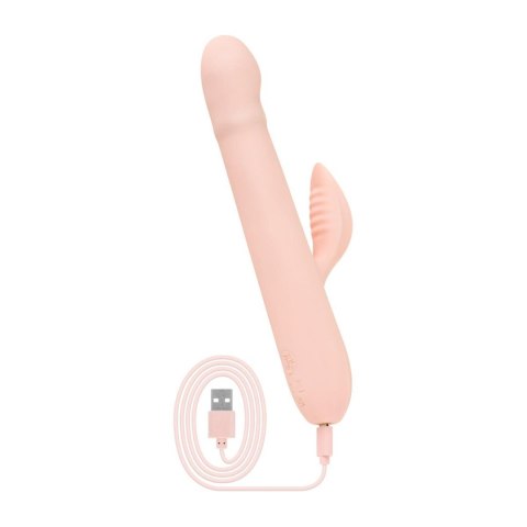 Good Vibes Only - Thrusting Vibrator - Soft Silicone - Pink