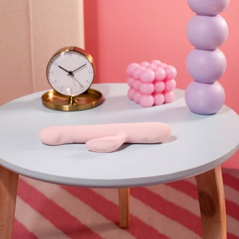 Good Vibes Only - Thrusting Vibrator - Soft Silicone - Pink
