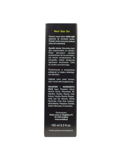 Emily Love Maxi Size - żel dla mężczyzn, 150 ml
