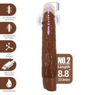 Pretty Love Kessler Brown Thrusting Vibrating Dildo