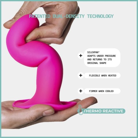 Adrien Lastic Hitsens 4 - dildo o podwójnej gęstości, 6,8", różowe