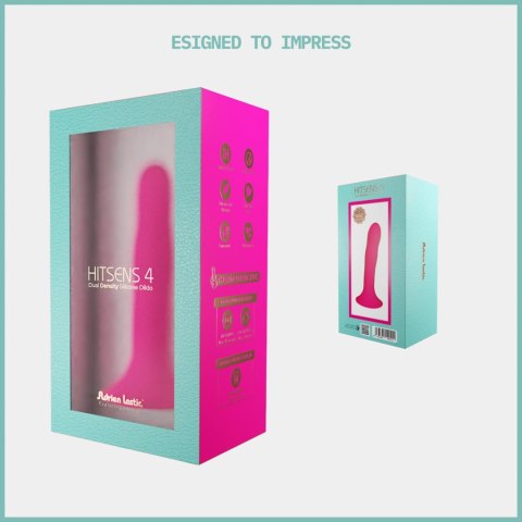 Adrien Lastic Hitsens 4 - dildo o podwójnej gęstości, 6,8", różowe