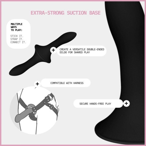 Adrien Lastic Hitsens 5 - dildo o podwójnej gęstości, 5", czarne