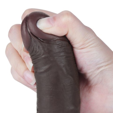7.5'' Sliding Skin Dual Layer Dong Black