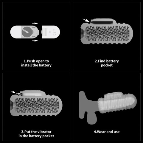Knights Ring Vibrating Dual Purpose Sleeve-Wavy