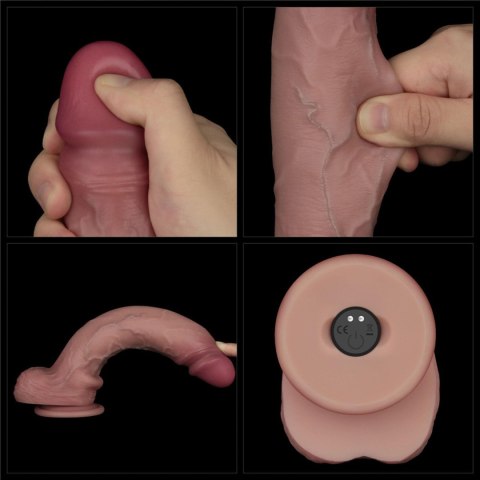 10" Vibrating Sliding Skin Pro II Dual Layer Silicone Dong