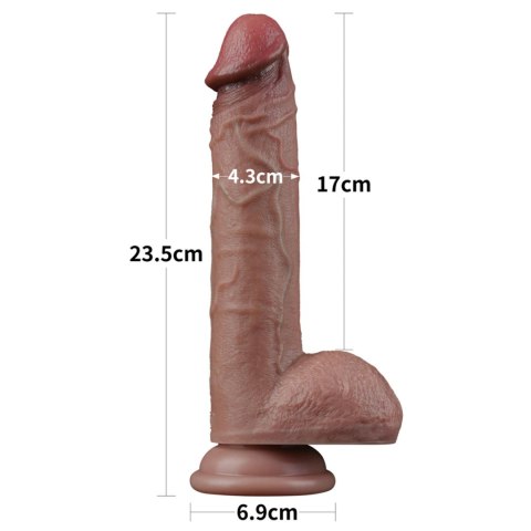 9'' Dual Layered Silicone Cock