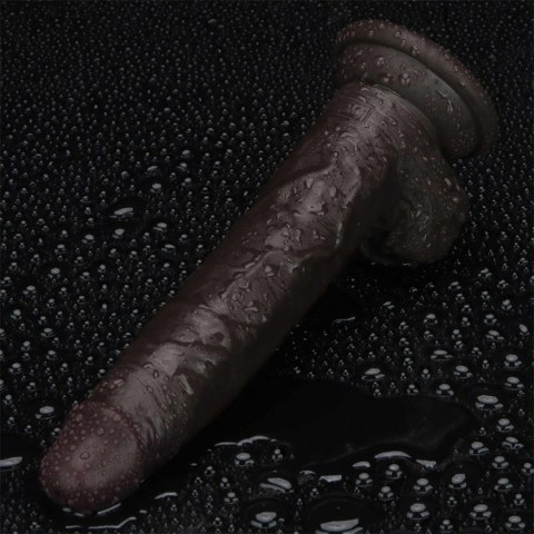 7.5'' Sliding Skin Pro II Dual Layer Silicone Dong (Black)