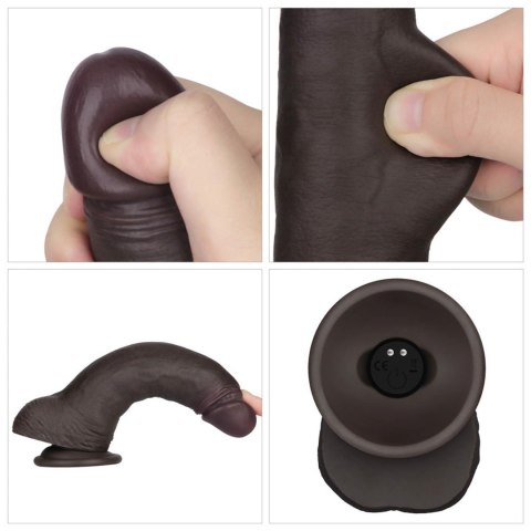 8.5"8.5" Vibrating Sliding Skin Pro II Silicone Dong (Black)