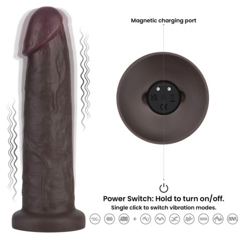 9" Vibrating Sliding Skin Pro II Dual Layer Silicone Dong