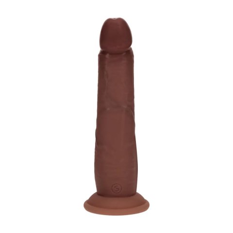 Dual Density Silicone Realistic Sliding Skin Dildo - 8" / 20,5 cm - Brown
