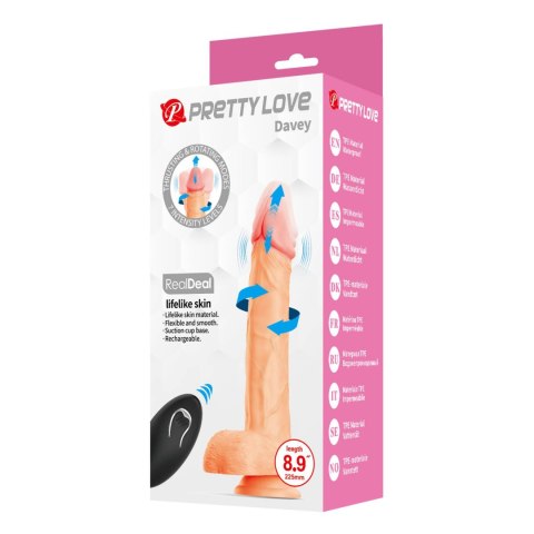 Pretty Love Davey - Rotating Thrusting Dildo 22.5 cm