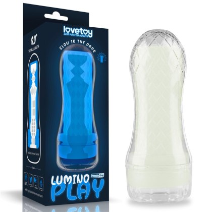 LoveToy Lumino Play - świecący w ciemności masturbator, z kieszonkami