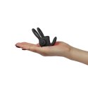 Power Clit Duo Silicone Cockring Black Lovetoy
