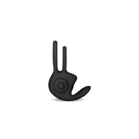 Power Clit Duo Silicone Cockring Black Lovetoy Power Clit Duo Silicone Cockring Black Lovetoy