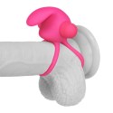 Power Clit Duo Silicone Cockring Pink Lovetoy Power Clit Duo Silicone Cockring Pink Lovetoy