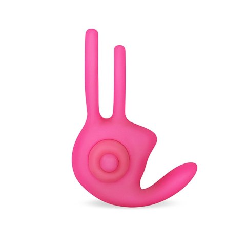 Power Clit Duo Silicone Cockring Pink Lovetoy Power Clit Duo Silicone Cockring Pink Lovetoy