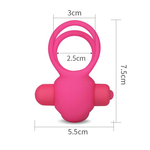 Power Clit Duo Silicone Cockring Pink Lovetoy Power Clit Duo Silicone Cockring Pink Lovetoy