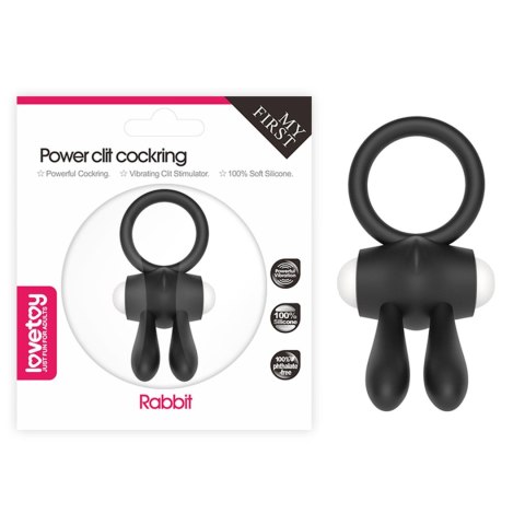 Power Clit Silicone Cockring Black Lovetoy Power Clit Silicone Cockring Black Lovetoy