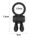 Power Clit Silicone Cockring Black Lovetoy Power Clit Silicone Cockring Black Lovetoy