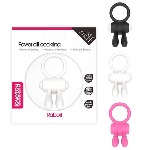 Power Clit Silicone Cockring Black Lovetoy Power Clit Silicone Cockring Black Lovetoy