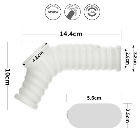 Vibrating Wave Knights Ring with Scrotum Sleeve (White) Lovetoy Vibrating Wave Knights Ring with Scrotum Sleeve (White) Lovetoy