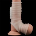 Vibrating Wave Knights Ring with Scrotum Sleeve (White) Lovetoy Vibrating Wave Knights Ring with Scrotum Sleeve (White) Lovetoy
