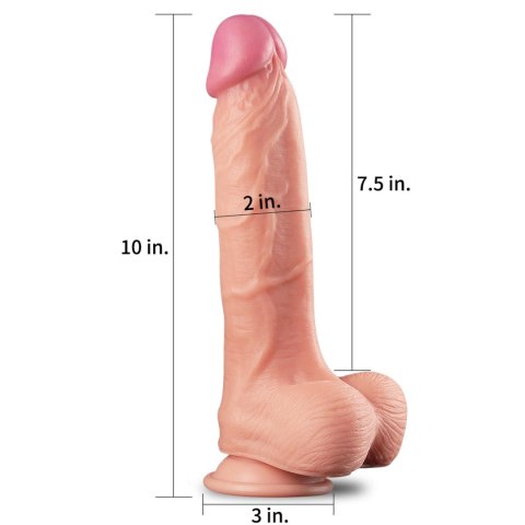 10"" Dual Layer Platinum Silicone Cock Lovetoy 10"" Dual Layer Platinum Silicone Cock Lovetoy