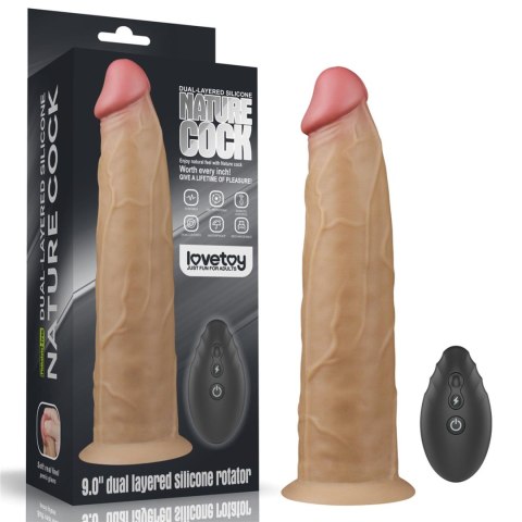9.0'' Dual Layered Platinum Silicone Rotator Lovetoy 9.0'' Dual Layered Platinum Silicone Rotator Lovetoy
