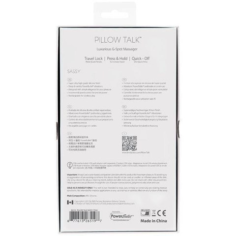 Pillow Talk - Sassy G-Spot Vibrator Teall Pillow Talk Pillow Talk - Sassy G-Spot Vibrator Teall Pillow Talk