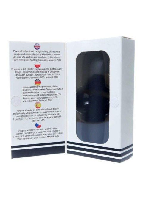 Stymulator-Rechargeable Powerful Bullet Vibrator USB 20 Functions - Matt Black B - Series Magic Stymulator-Rechargeable Powerful Bullet Vibrator USB 20 Functions - Matt Black B - Series Magic