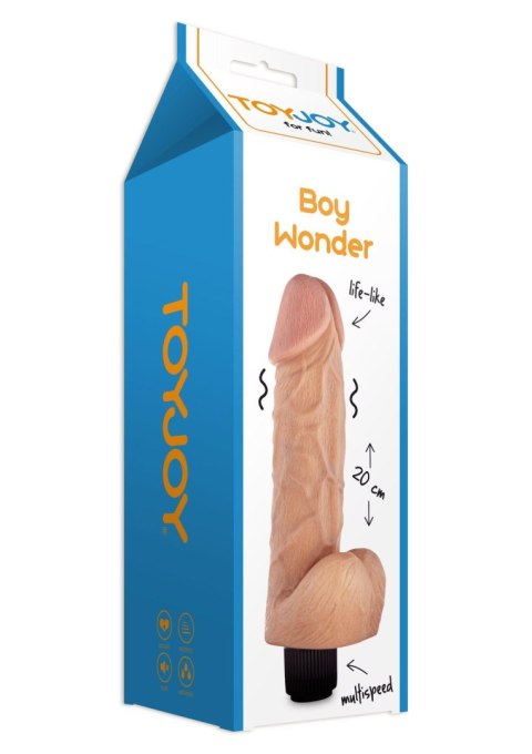 Boy Wonder Vibrating 20cm Dong Light skin tone TOYJOY Boy Wonder Vibrating 20cm Dong Light skin tone TOYJOY