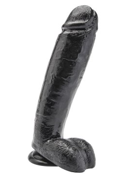 Dildo 10 inch with Balls Black TOYJOY