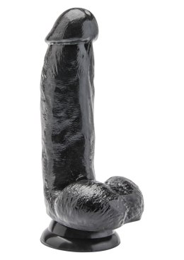 Dildo 6 inch with Balls Black TOYJOY
