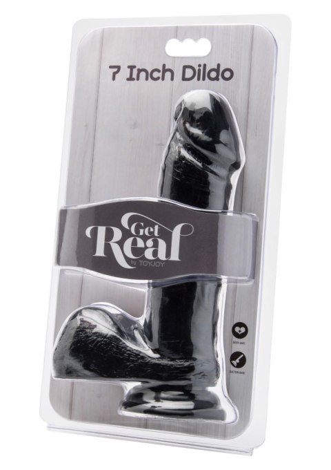 Dildo 7 inch with Balls Black TOYJOY Dildo 7 inch with Balls Black TOYJOY