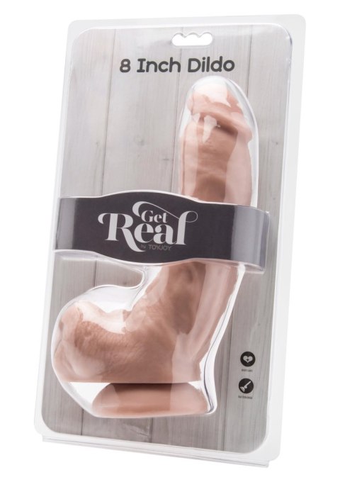 Dildo 8 inch with Balls Light skin tone TOYJOY Dildo 8 inch with Balls Light skin tone TOYJOY
