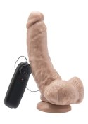 Dildo 8in. with Balls Vibrator Light skin tone TOYJOY
