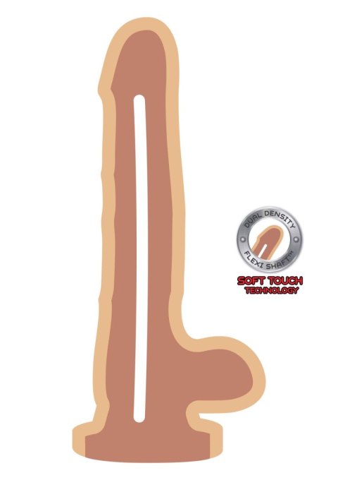 Dual Density Dildo 8inch Balls Light skin tone TOYJOY Dual Density Dildo 8inch Balls Light skin tone TOYJOY