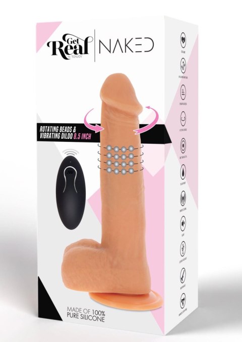Rotating Beads Vibrating Dildo Light skin tone TOYJOY Rotating Beads Vibrating Dildo Light skin tone TOYJOY