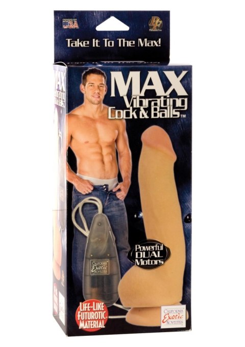 Max Vibrating Cock & Balls Light skin tone CalExotics Max Vibrating Cock & Balls Light skin tone CalExotics
