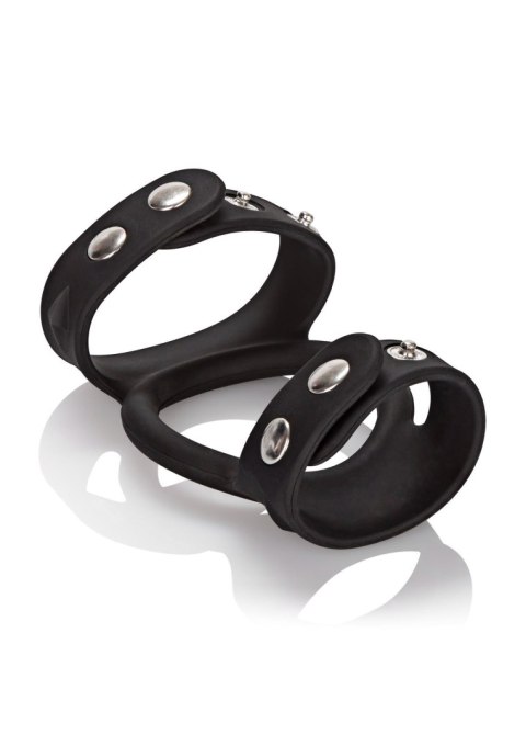 Silicone Tri-Snap C & B Cage Black CalExotics Silicone Tri-Snap C & B Cage Black CalExotics