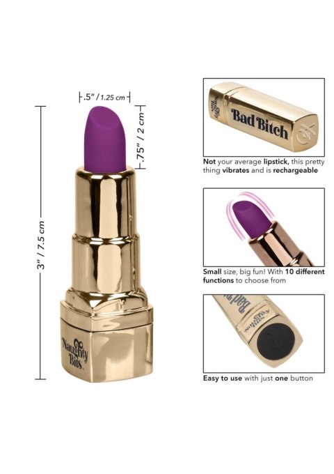 Bad Bitch Lipstick Vibrator Gold CalExotics Bad Bitch Lipstick Vibrator Gold CalExotics